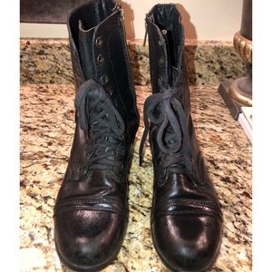 Size 8 Steve Madden Troopa Leather Combat Boots